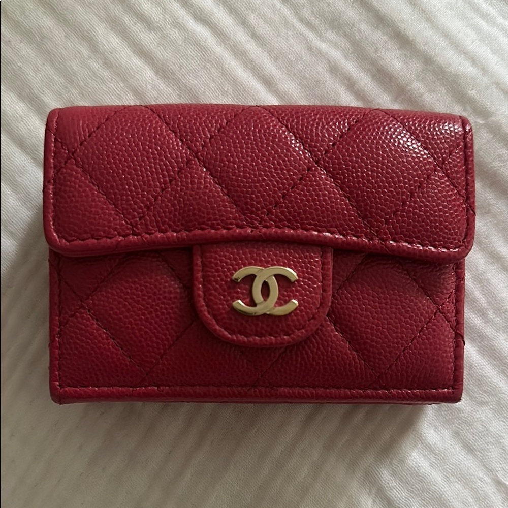 Chanel Pink Quilted Leather Wallet